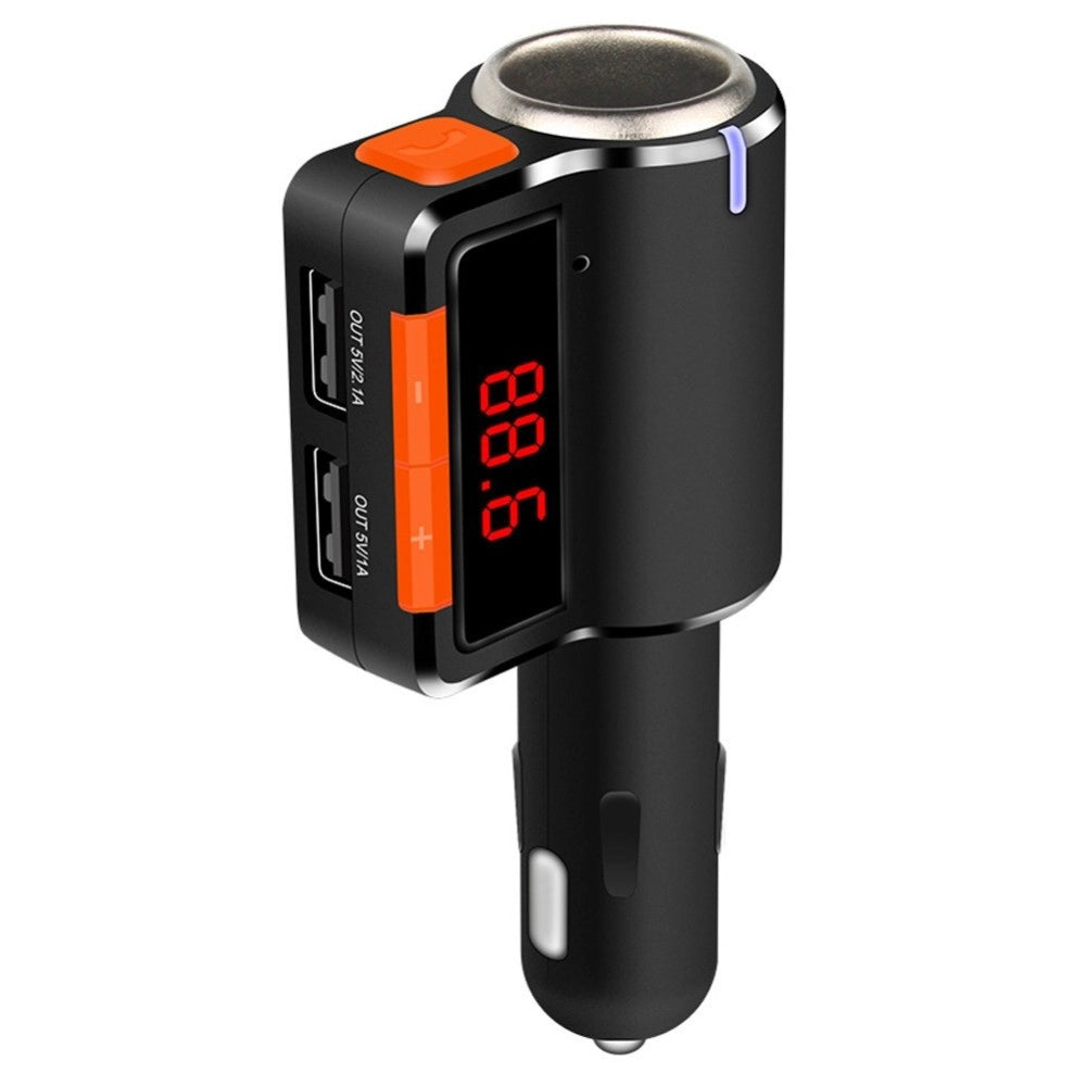 Trade Shop - Trasmettitore Vivavoce Bluetooth Con Display Fm Lettore Usb Mp3 Modulatore Auto -