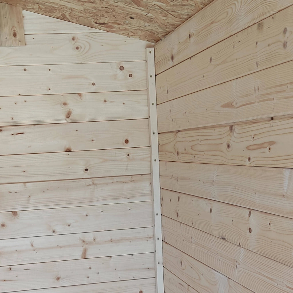 Casetta Box da Giardino per Attrezzi 198x130 cm con Porta Singola Cieca in Legno Naturale