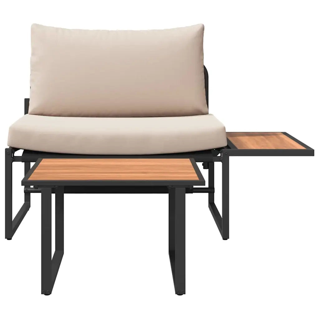 Set Divano da Giardino 2 pz | Set Salotto da Giardino Talpa Acciaio