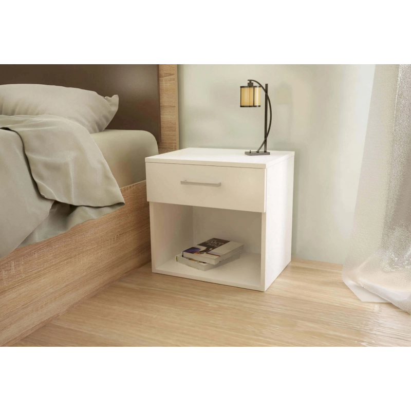COMODINO NIGHTSTAND BIANCO E BIANCO