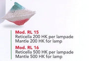 Retine Reticella per lampada a gas Campeggio 3 pezzi