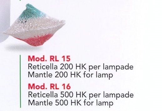 Retine Reticella per lampada a gas Campeggio 3 pezzi