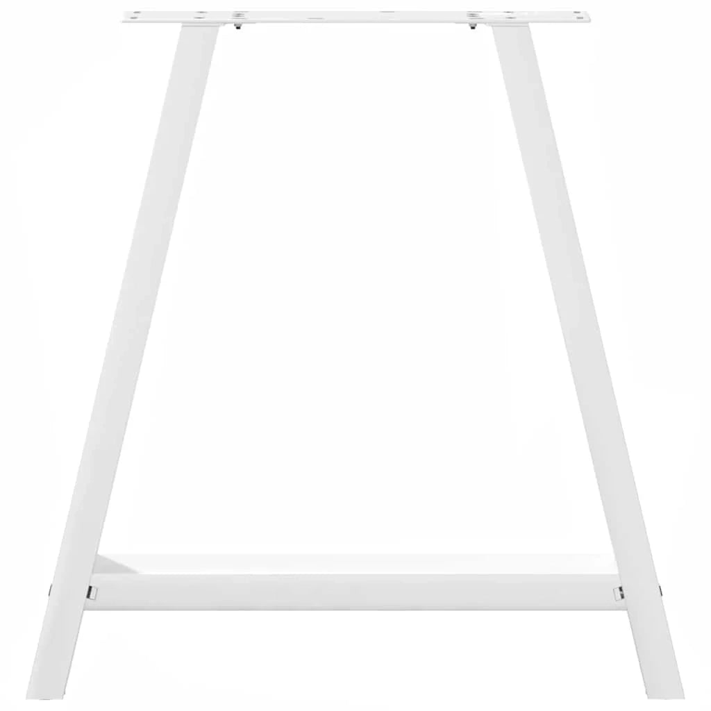 Set di 2 gambe regolabili per tavolo da pranzo a forma di A 80 x 72-73 cm acciaio bianco 02_0057133