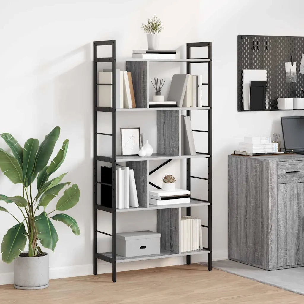 Libreria Grigio Sonoma 75 x 30 x 156 cm Legno multistrato 883961
