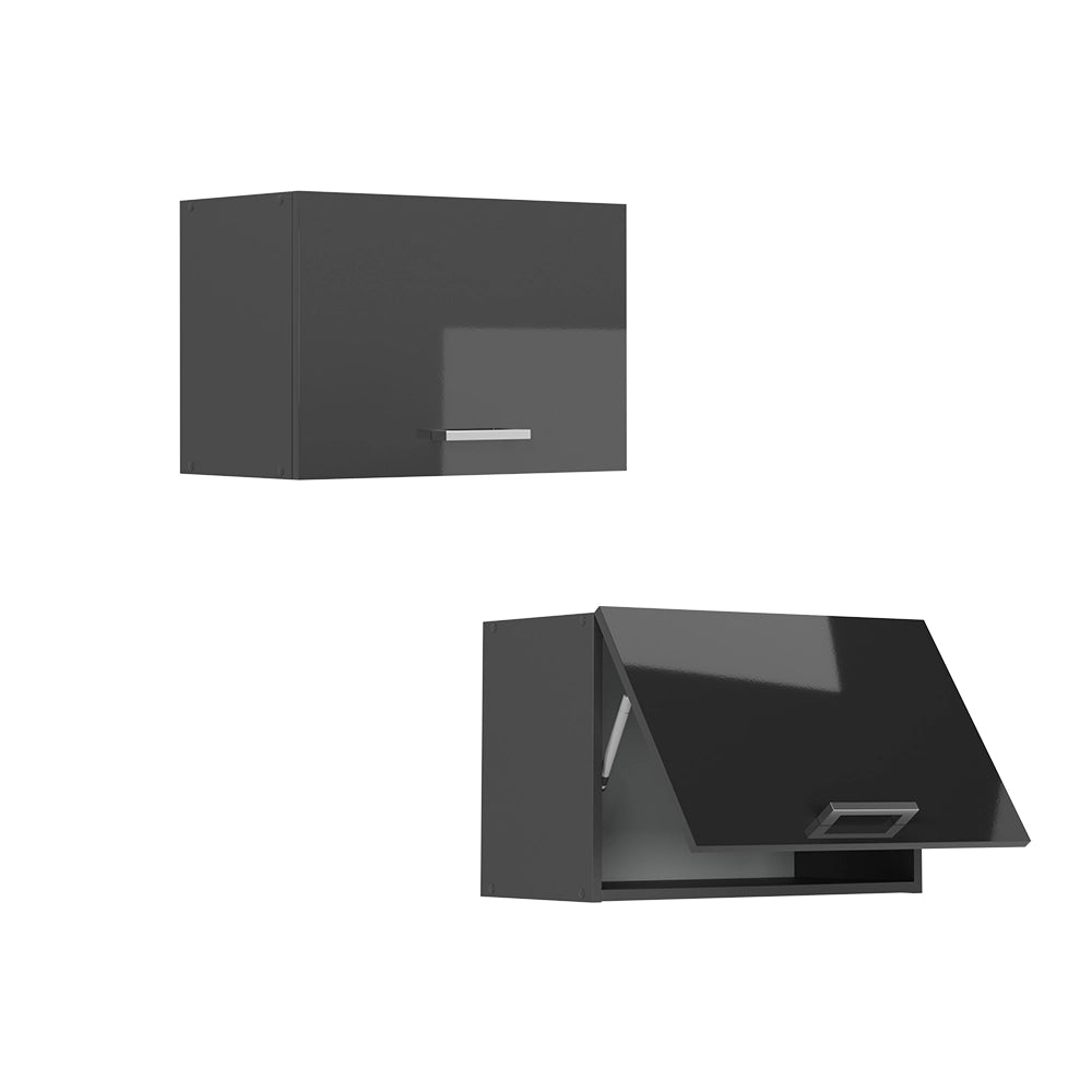Pensile da cucina R-Line Antracite lucido/Antracite 60 cm Piatto Vicco