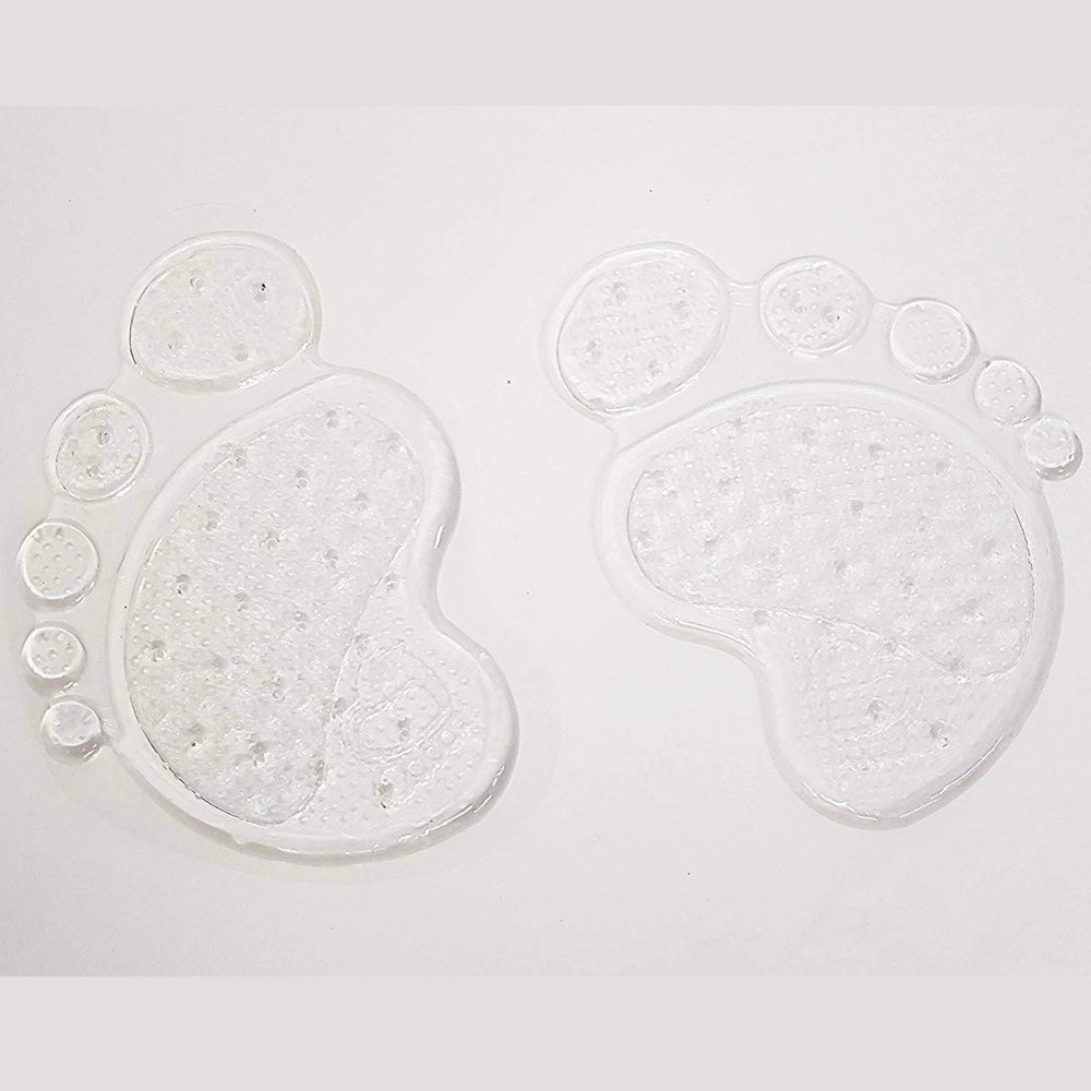 Trade Shop - Set 4pz Mezza Solette Plantare Silicone Antiscivolo Per Tacchi Cuscinetti Scarpe Invisibile -