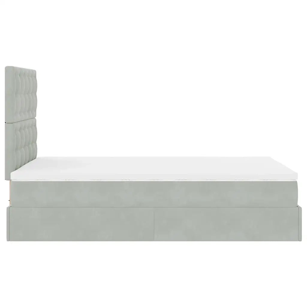 vidaXL Struttura Letto Pouf con Materassi 120x200 cm Velluto