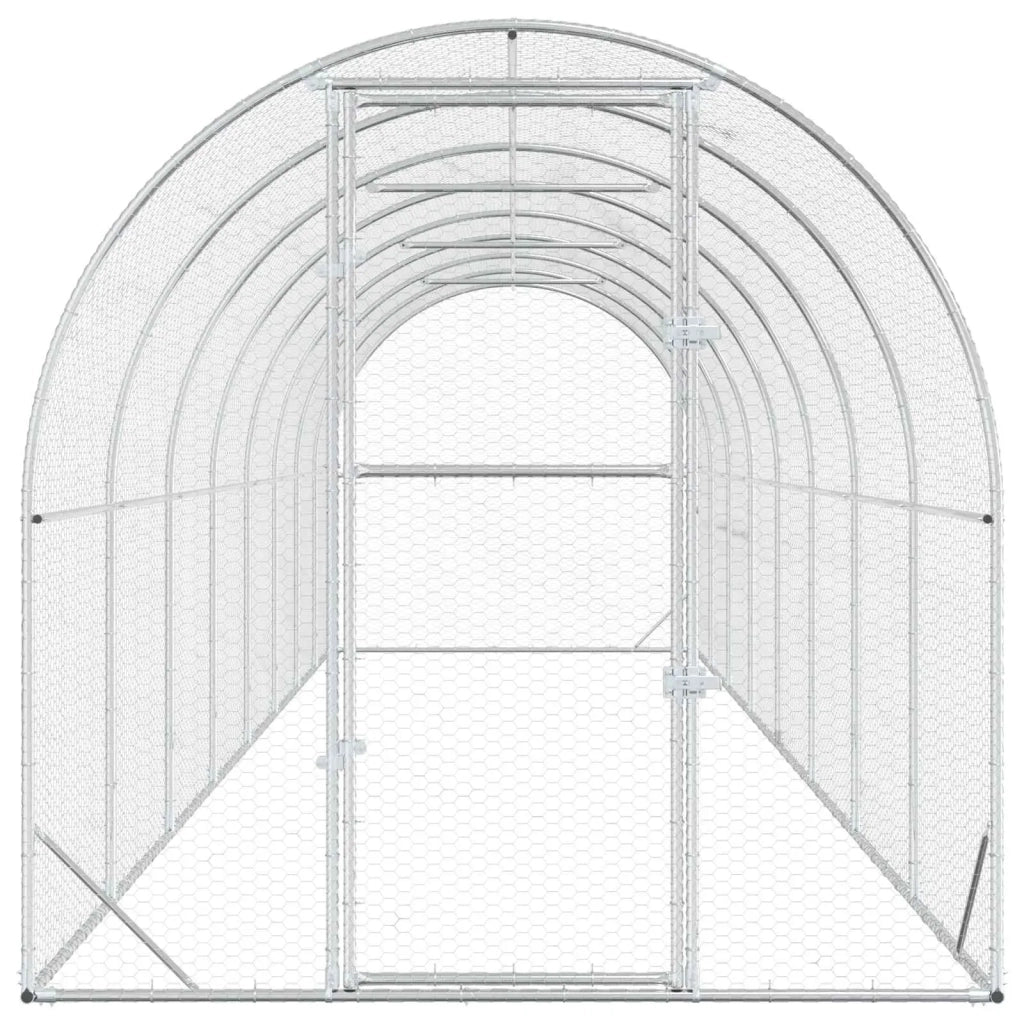 Pollaio Argento 800 x 200 x 200 cm Acciaio zincato 3434678