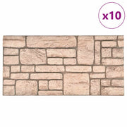 Pannelli da parete 10 pz Beige 100 x 50 cm Schiuma EPS CFW2663427