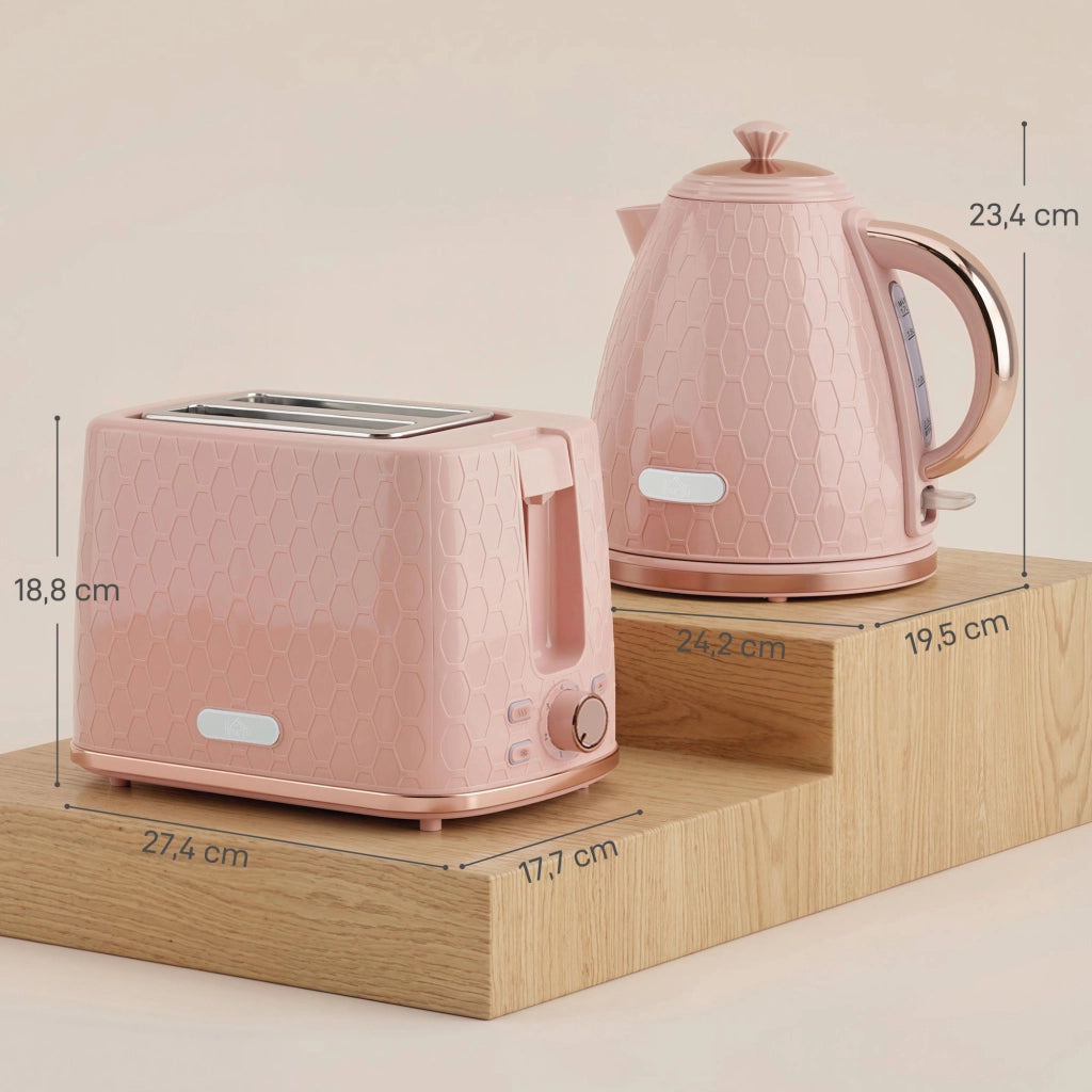 Bollitore e tostapane ¨C zephmum ¨C Rosa, 1.7L 2200W