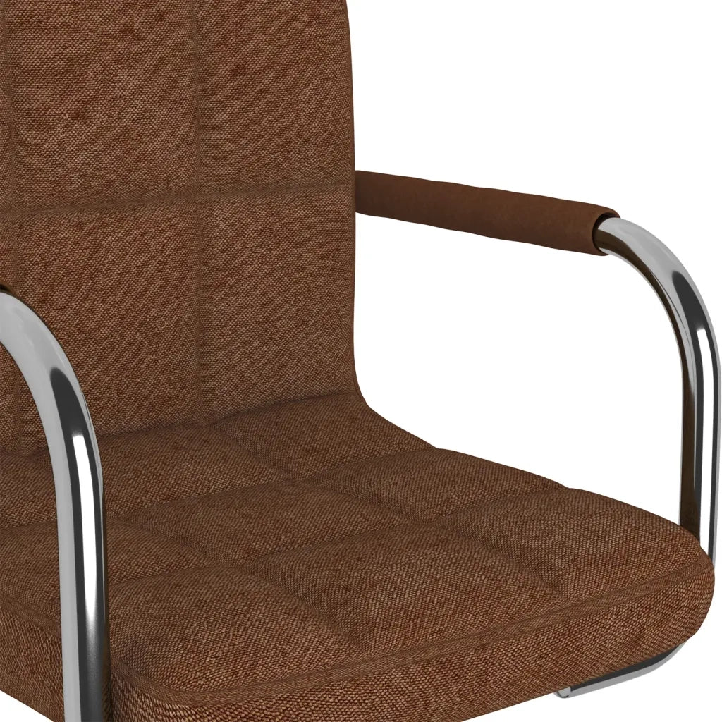 Sedia da Pranzo | Sedie da cucina Marrone in Tessuto
