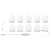 Set di 12 lampade a specchio LED moderne e decorative per interni 4,5 x 4,5 x 4,8 cm in plastica bianca 02_0052014