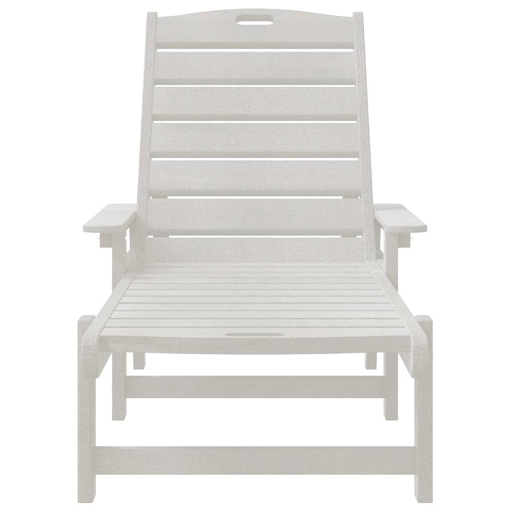 lettino da sole Bianco 53x162x98.5 cm HDPE
