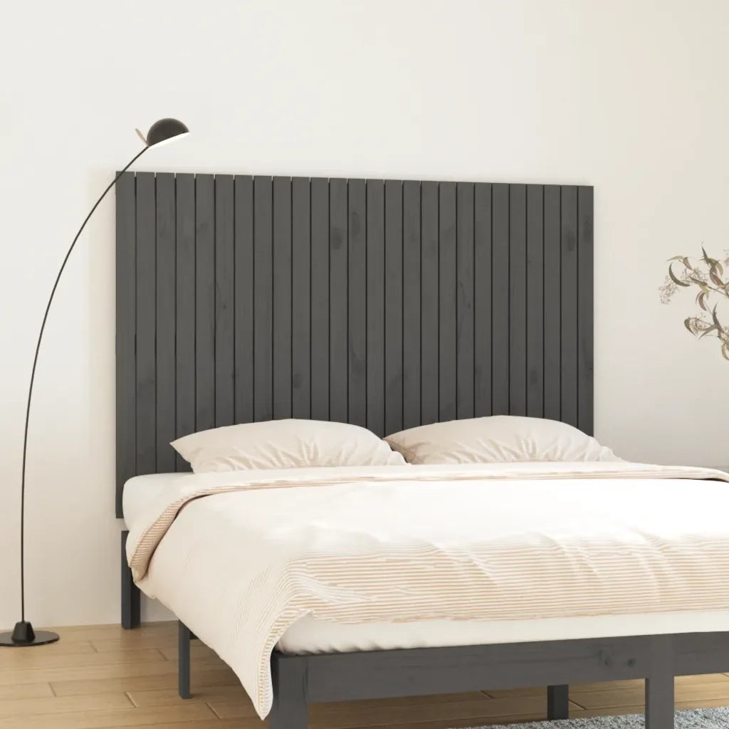 Testiera | Testata da Parete Grigia 166x3x110 cm Legno Massello di Pino