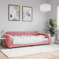 Letto da Giorno Rosa 90x200 cm in Velluto 354061