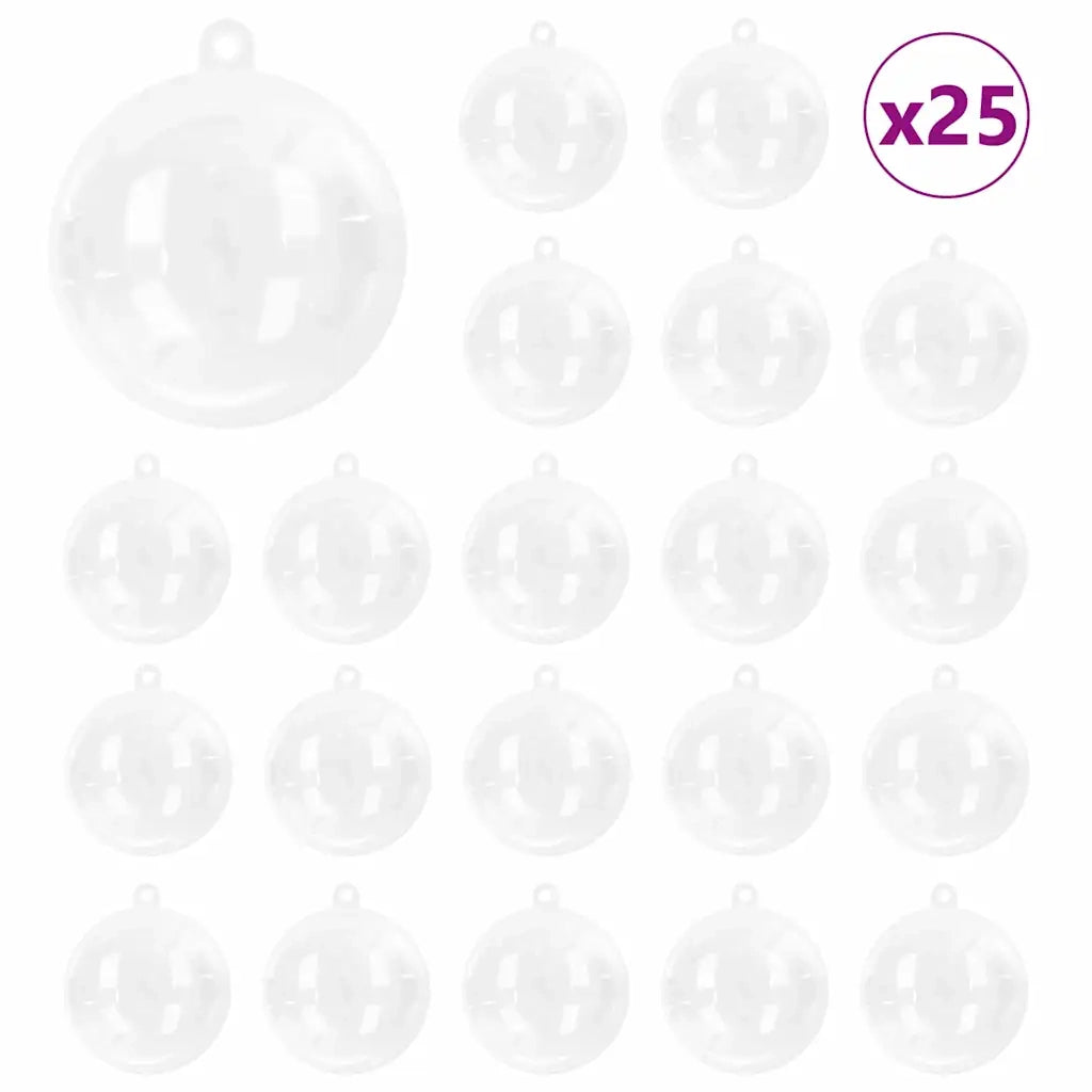 Set di Palle di Natale 25 pz Trasparente ? 10 cm CFW4494851