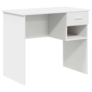 Scrivania | Tavolo da Ufficio con cassetto Bianco 90 x 49 x 75 cm Legno multistrato