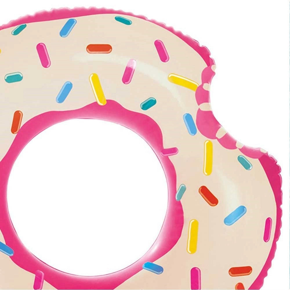 Trade Shop - Salvagente Ciambella Gonfiabile Stampa Donuts Mangiucchiata 107 Cm Mare Piscina -