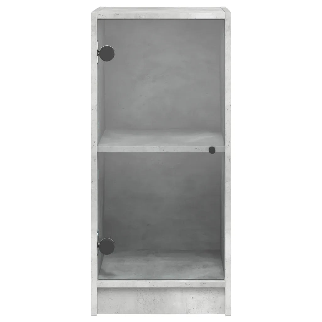 Mobile con Ante in Vetro Grigio Cemento 35x37x75,5 cm CFW4780616
