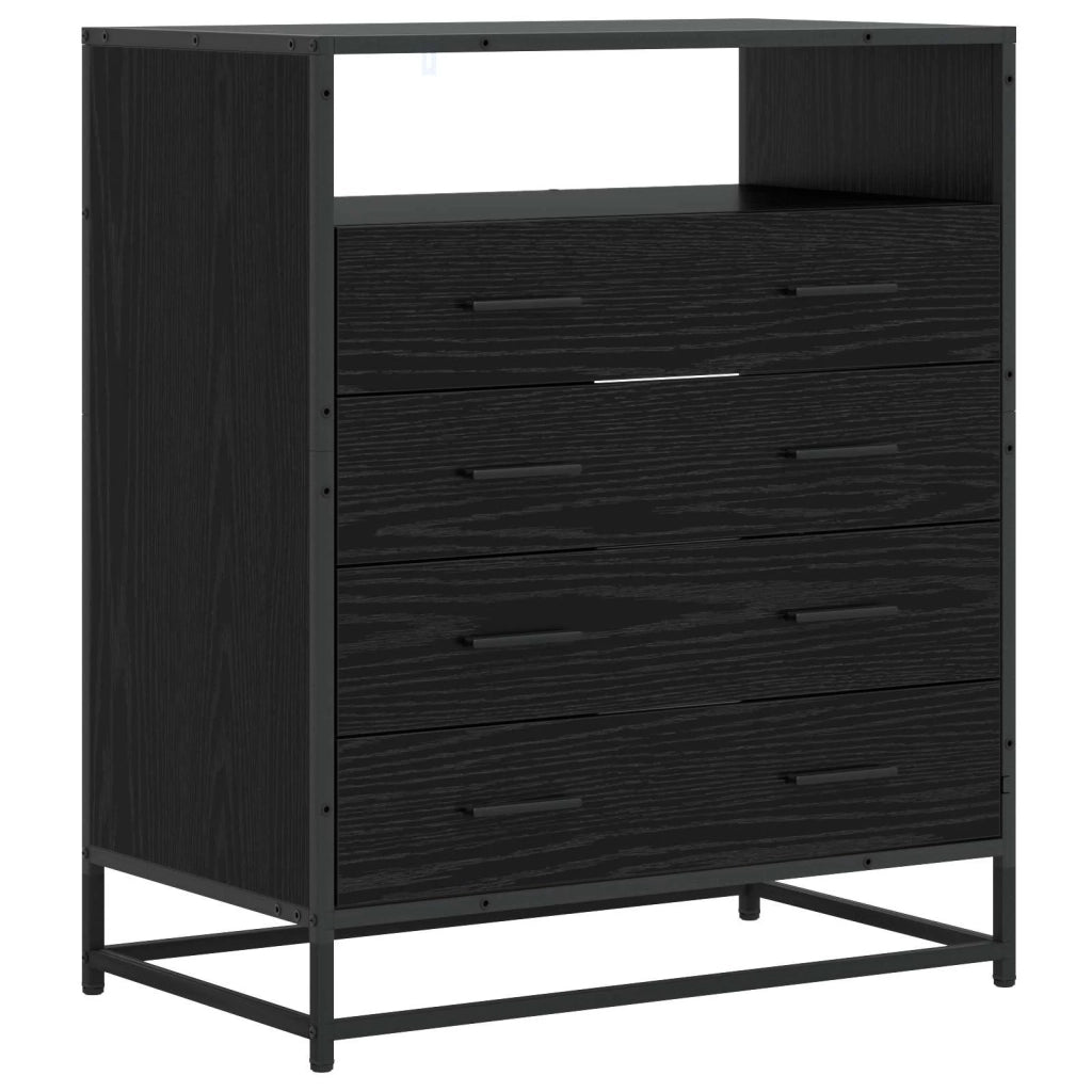 Mobile con Cassetti 4-Cassetto Rovere nero 70 x 41 x 83,5 cm 8010314