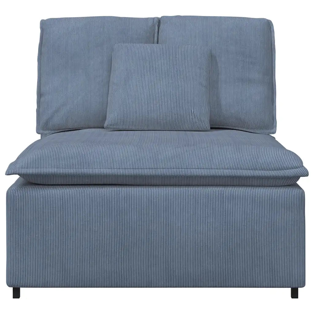 Modulo Centrale Divano Modulare con Cuscini Blu 100 cm CFW5558052