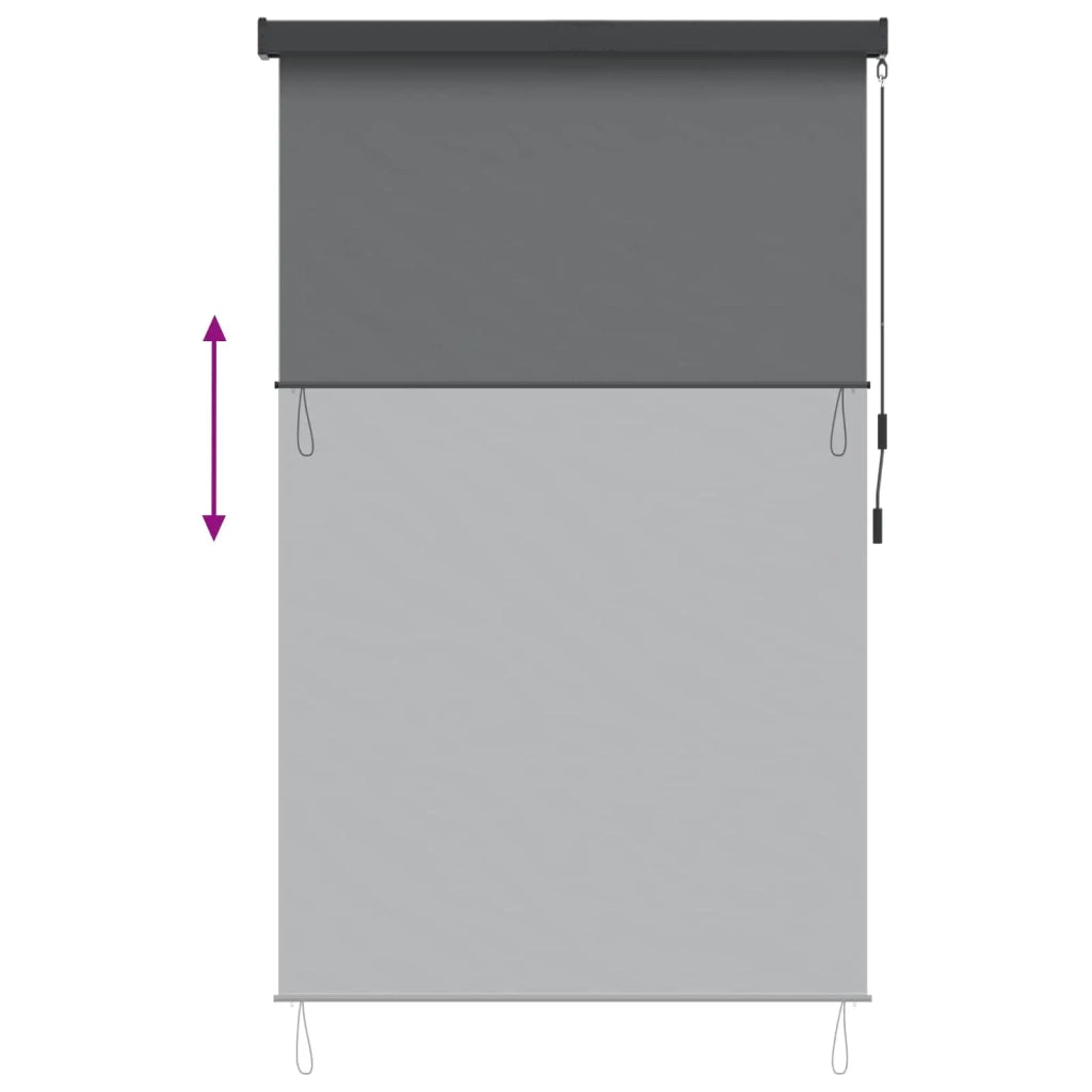Tenda a rullo Grigio Chiaro 120 x 250 cm Tessuto e Alluminio 42037184