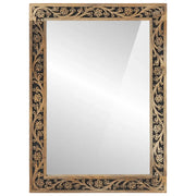 Specchio da Bagno-Specchio per il bagno  50x70x2,5 cm Legno Massello di Mango e Vetro