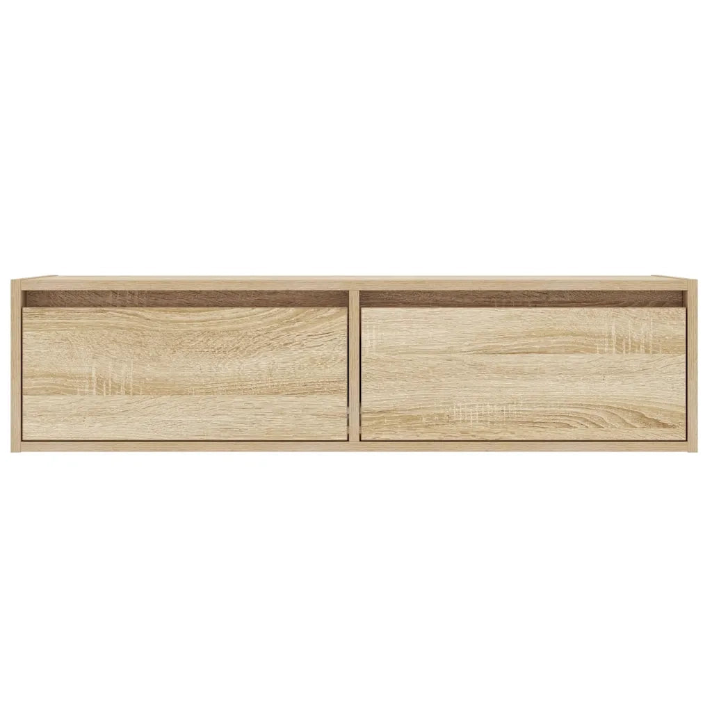 vidaXL Mobile Porta TV con Luci LED Rovere Sonoma 100X35,5x25 cm