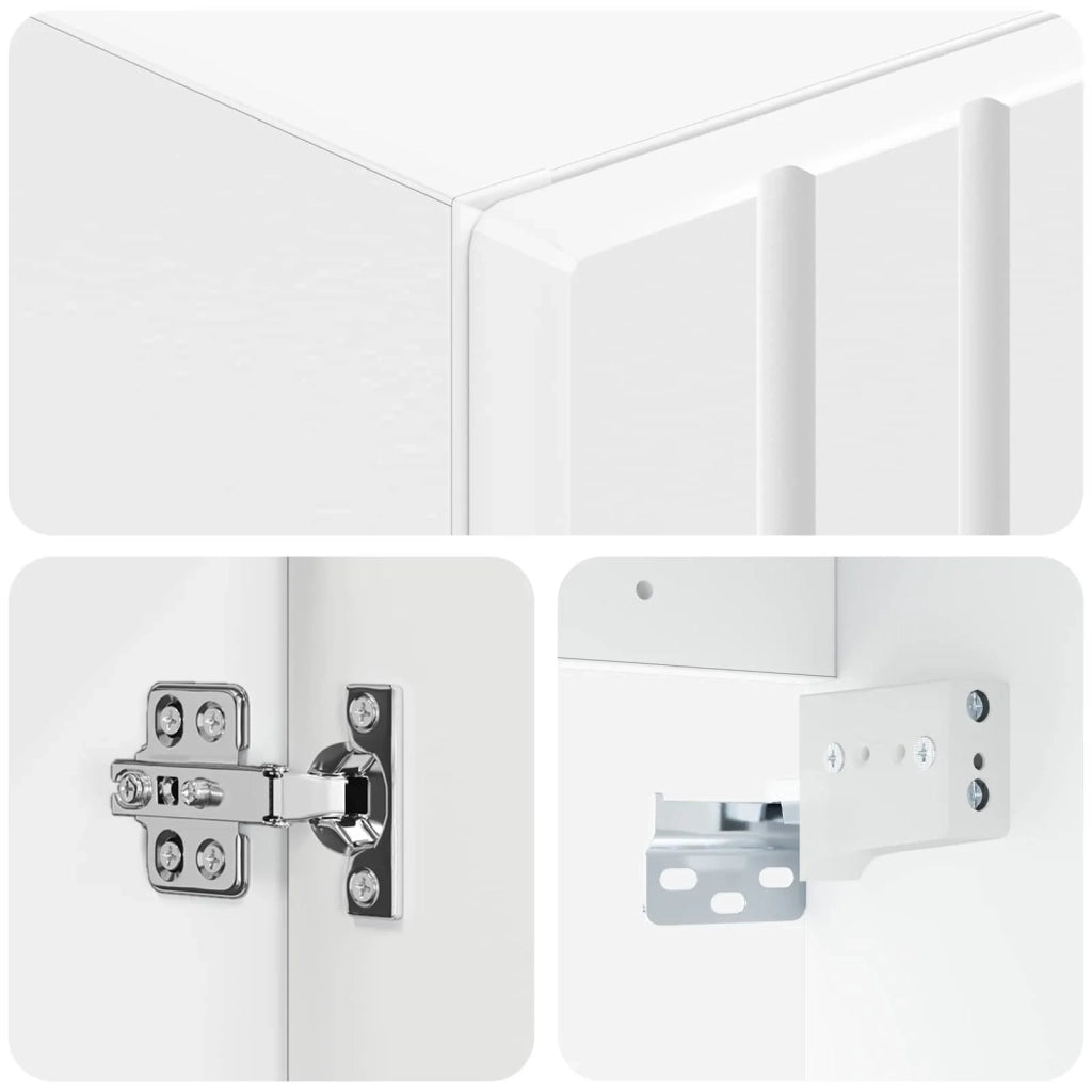 Mobiletto da Bagno a Muro Bianco 33 x 34,5 x 100 cm 890652