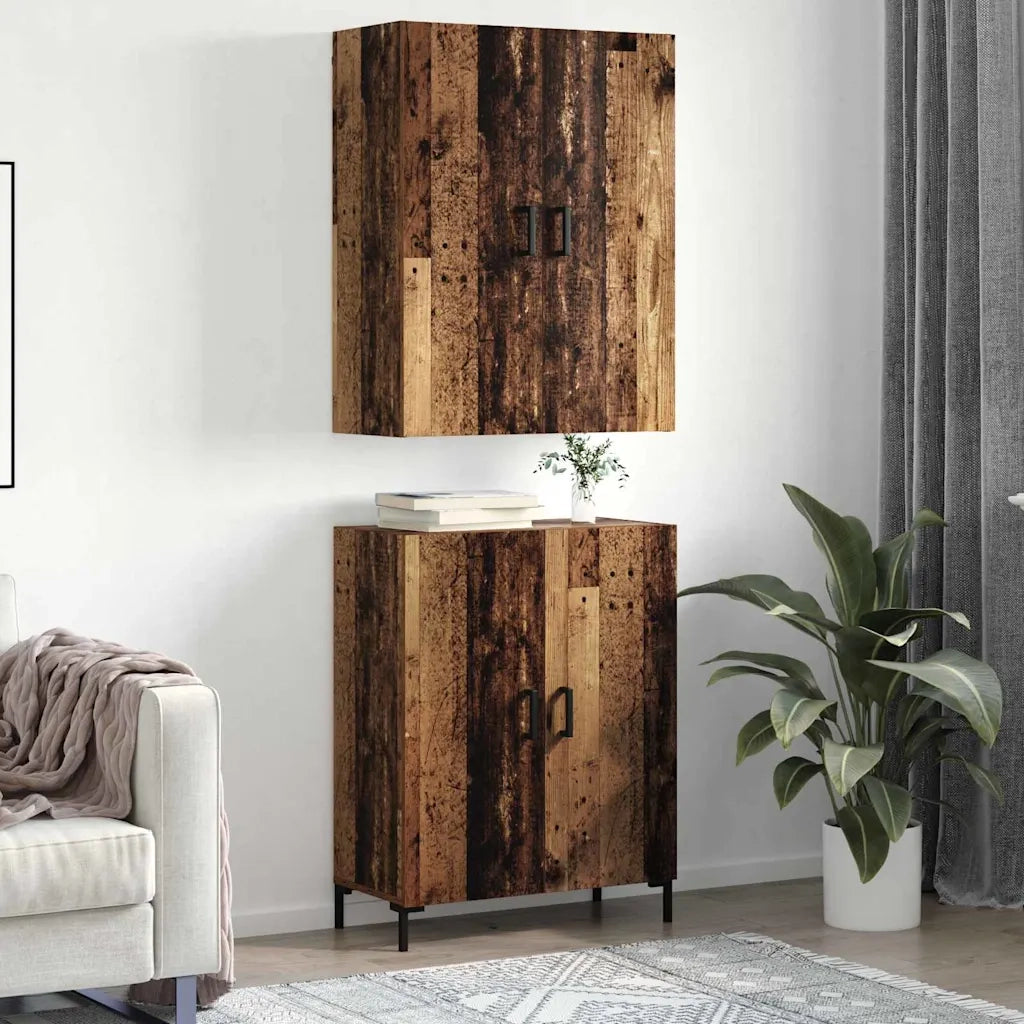 vidaXL Credenza Legno vecchio 69,5 x 34 x 180 cm Legno multistrato