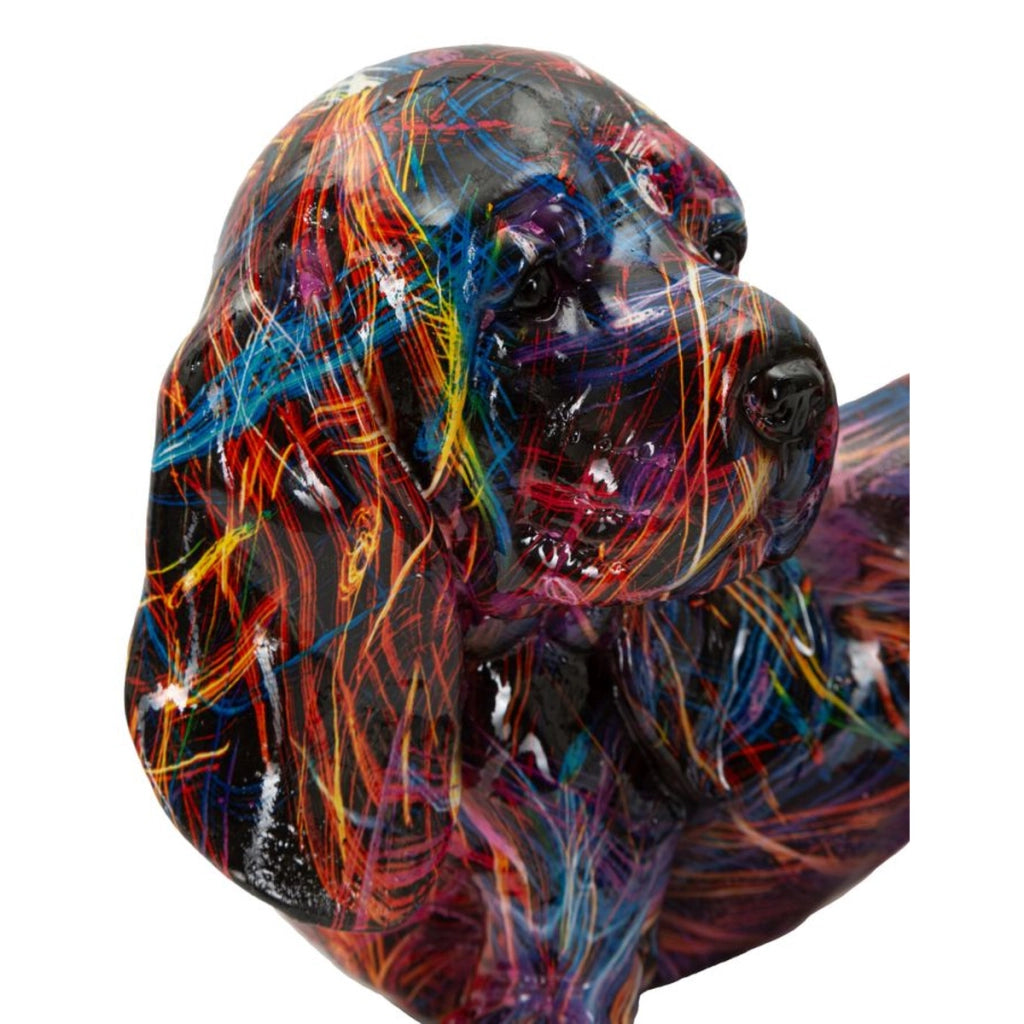 Scultura Bassotto, Multicolore, Poliresina, 20x14x16,5 cm