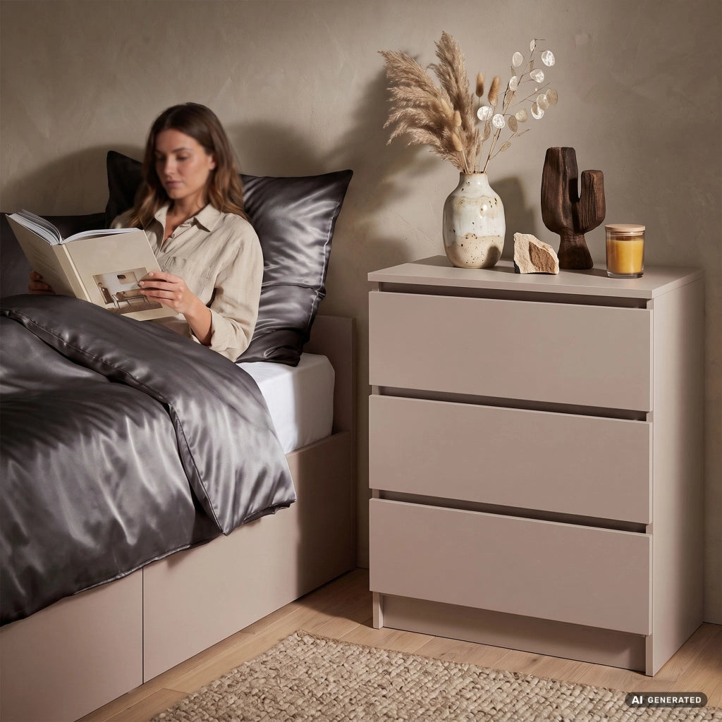 Comò K60 Cashmere 60 cm 3 cassetti 60x40x77 cm