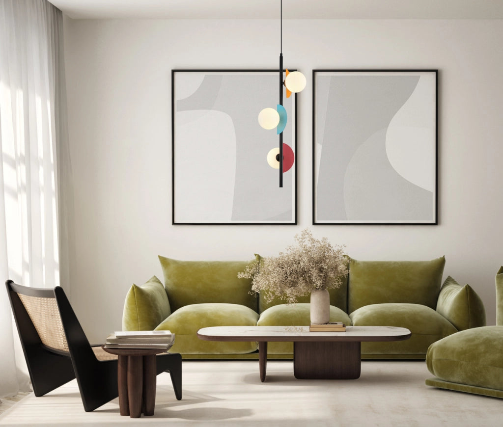 Italux NAUTI lampada a sospensione 3 luci G9 multicolor