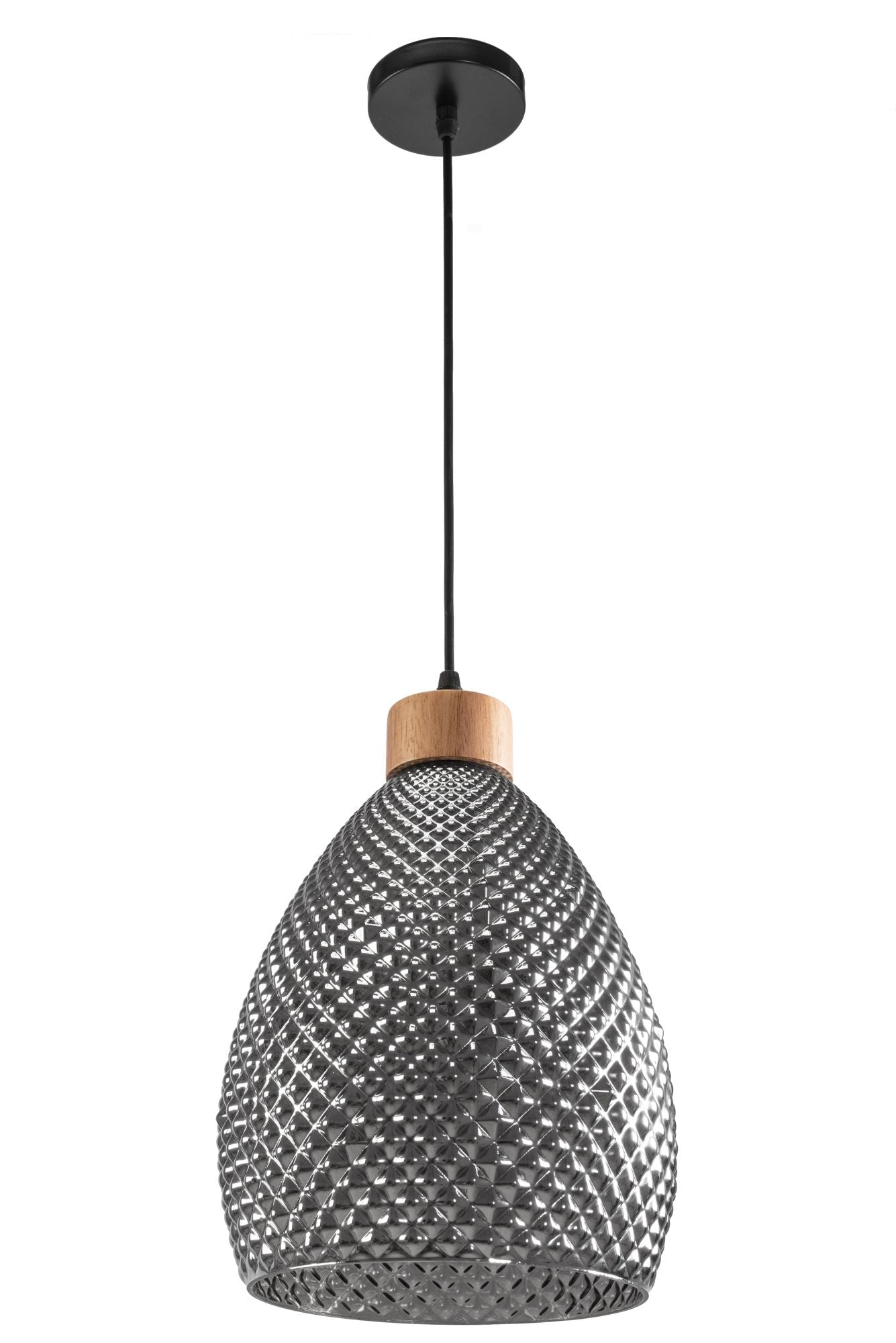 Lampada Da Soffitto Di Vetro Retro Black APP897-1CP