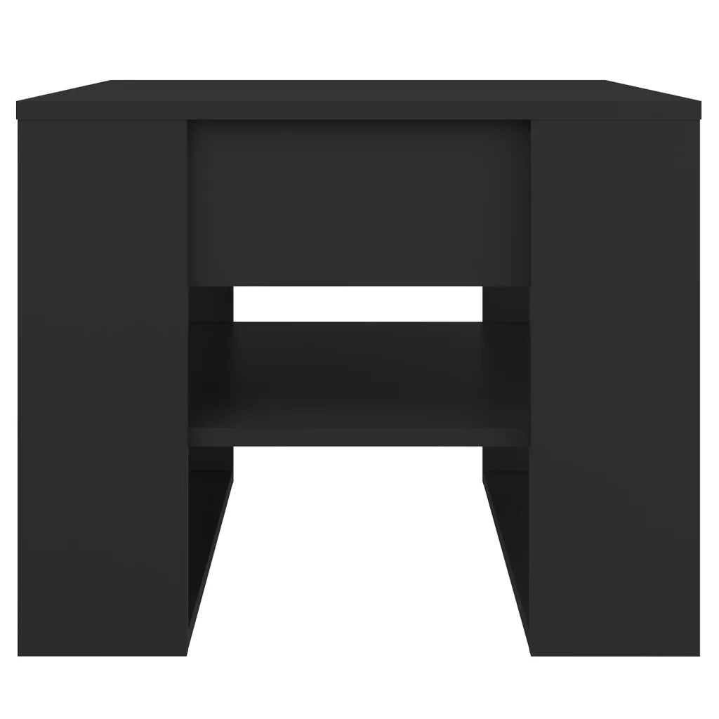 Tavolino da Salotto Nero 55,5x55x45 cm in Legno Multistrato 810909