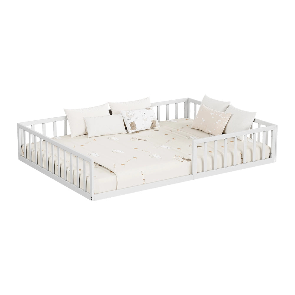 Vitalispa Letto per bambini Bianco 140x200 con materasso