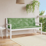 Cuscini Panca Giardino 2 pz Motivo a Foglie 150x50x7 cm Tessuto 361713