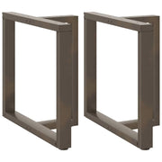 Set di 2 gambe regolabili a T per tavolo da pranzo per strutture robuste 70 x 35 x 73 cm acciaio nero 02_0057326