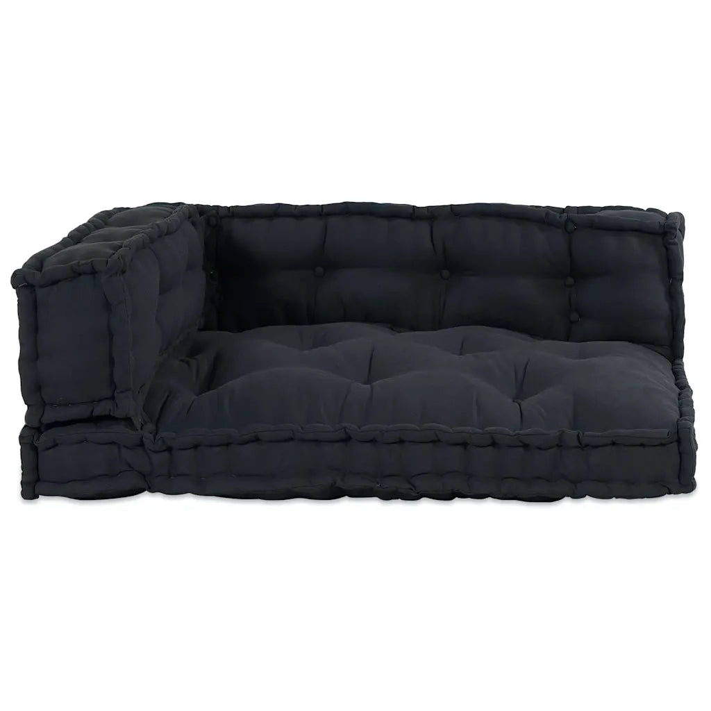Cuscino per Divano 3 pz-Set di 3 Cuscini per Sofa Antracite Tessuto