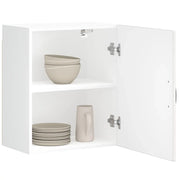 Pensili da cucina 2 pz Lucca in Legno Multistrato Bianco Lucido 853802