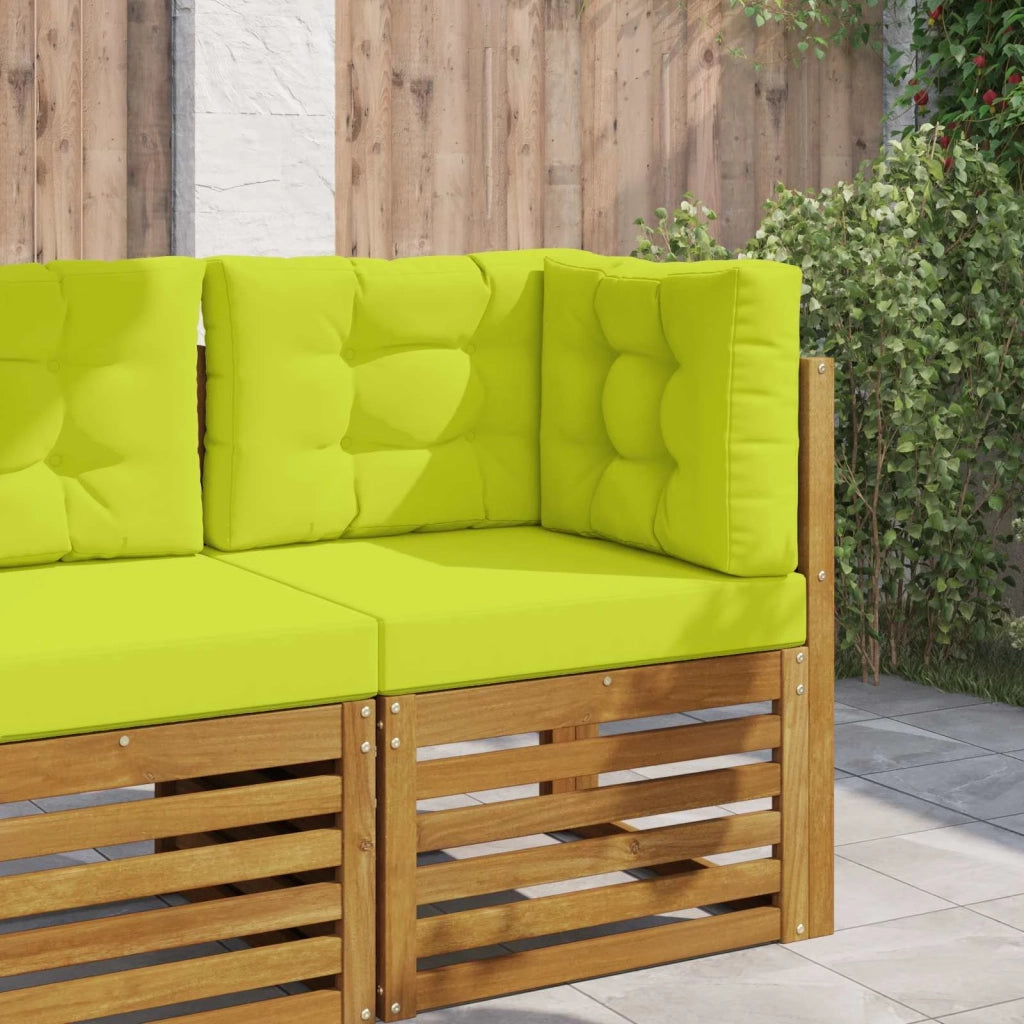 Cuscino per divano da esterno 3 pcs Verde Poliestere 900766