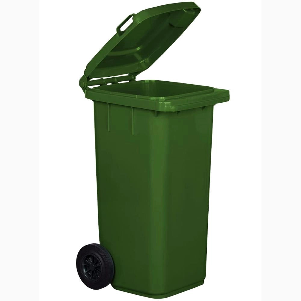 Pattumiera Bidone Portarifiuti per Raccolta Differenziata 120 Litri Colore VERDE
