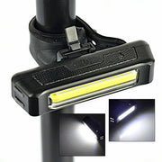 Trade Shop - Luce Anteriore Led Cob Ricaricabile Usb Bici Ciclo Bicicletta Bianco Te-b0086 -