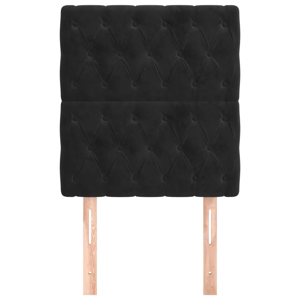 Testiera Nera 80x7x118/128 cm Velluto 3116700