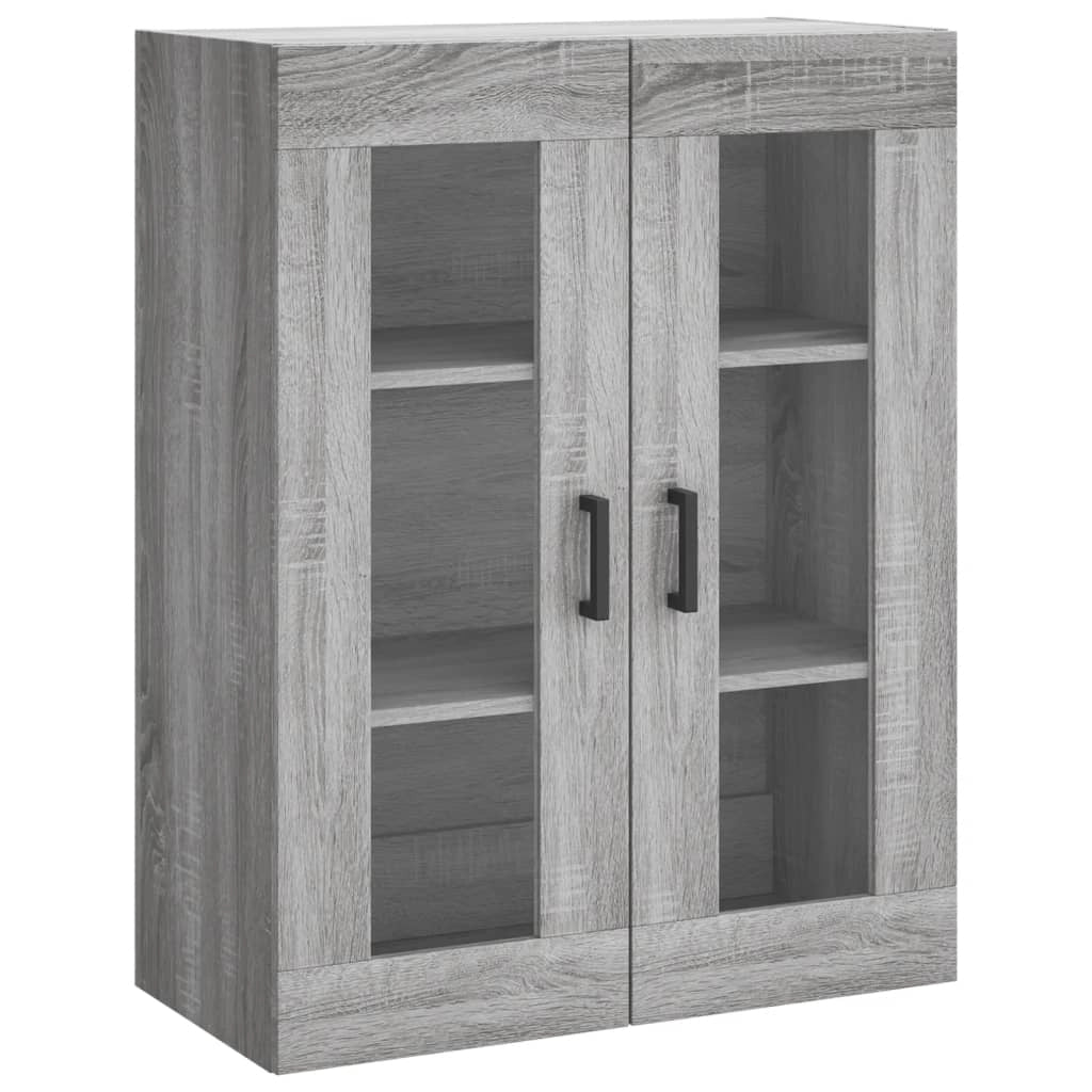 Buffet credenza cassettiera armadio mobile contenitore organizer cucina soggiorno salotto rovere Sonoma alto 69,5 x 34 x 180 cm legno ingegnerizzato grigio 02_0035565