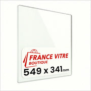 549 x 341 x 4 mm - Vetro per stufa a legna - vetro camino di ricambio - vetro per caminetto resistente al fuoco - France Vitre
