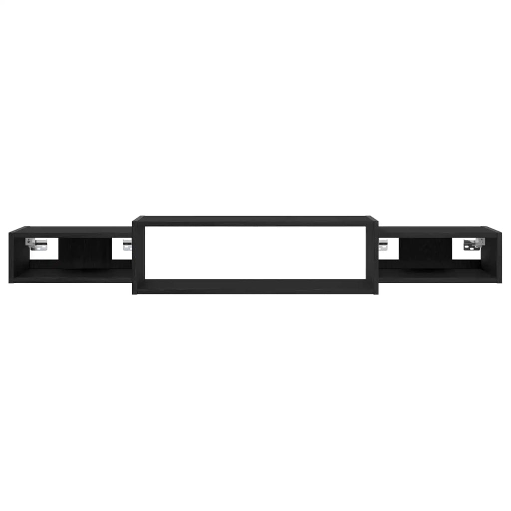 Mobile TV da Parete A parete Rovere Nero 140 x 28 x 21 cm