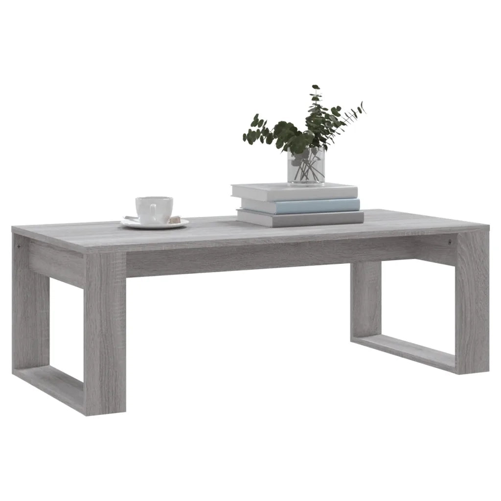 Tavolino da Salotto-Tavolino da soggiorno-Tavolo Grigio Sonoma 102x50x35cm Legno Multistrato