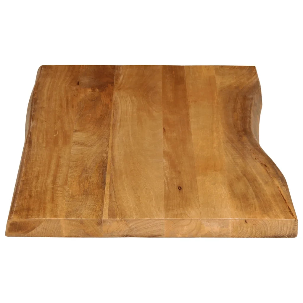 Piano Tavolo 100x60x3,8 cm Bordi Vivi in Legno Massello Mango