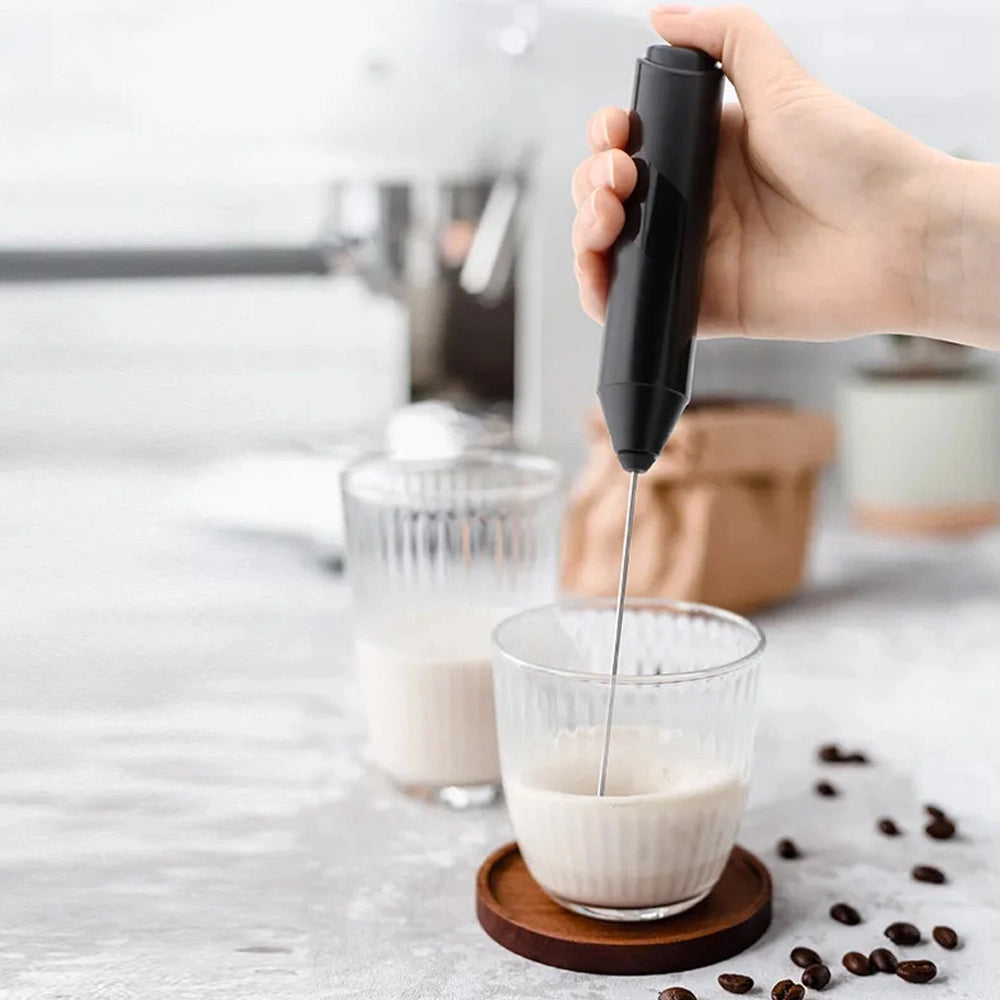 Trade Shop - Frullino Montalatte Schiumalatte Schiumino Per Cappuccino Caffè Latte A Batteria -